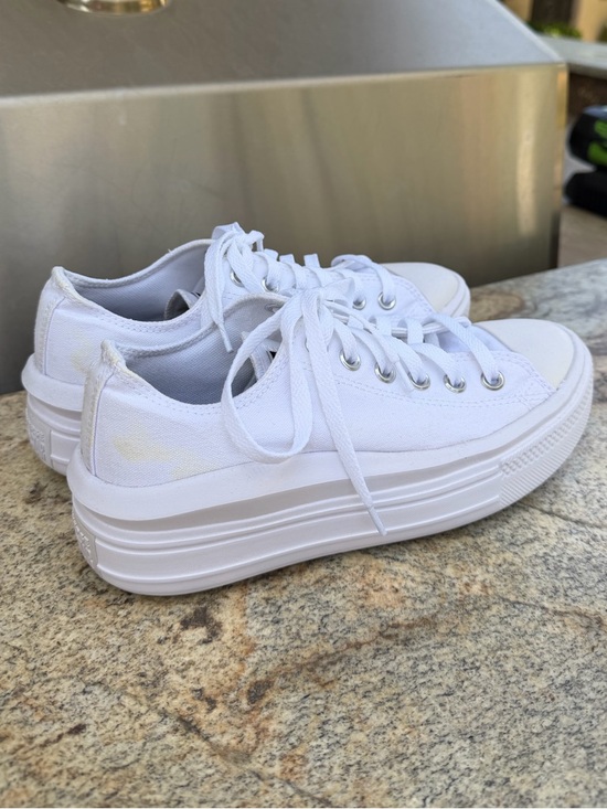 Converse Chuck Taylor All Star Move Canvas Platform Sneakers Shoes - White - Picture 2 of 16